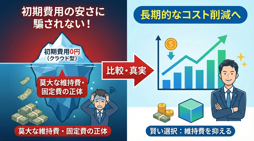 【会計システムのランニングコスト比較】初期費用の安さに騙されない！クラウドの「維持費」の正体 Thumbnail