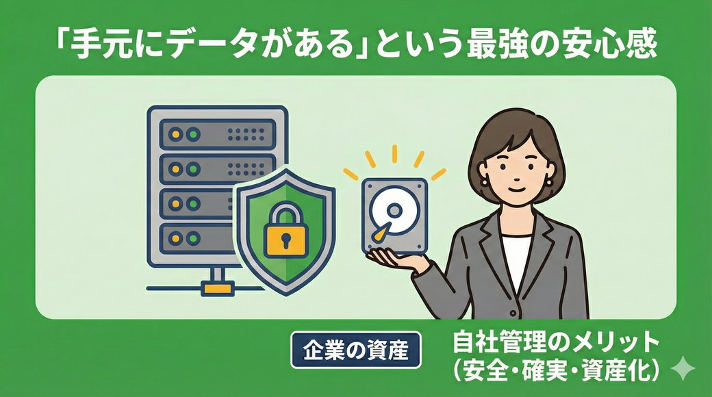 【会計データ自社管理のメリット】クラウド全盛期だからこそ見直したい、「手元にデータがある」という最強の安心感 Thumbnail