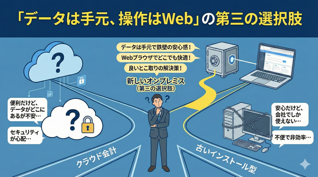【オンプレミス会計ソフト】中小企業が選ぶべきは「古いインストール型」ではありません。Webで使える新しい選択肢 Thumbnail