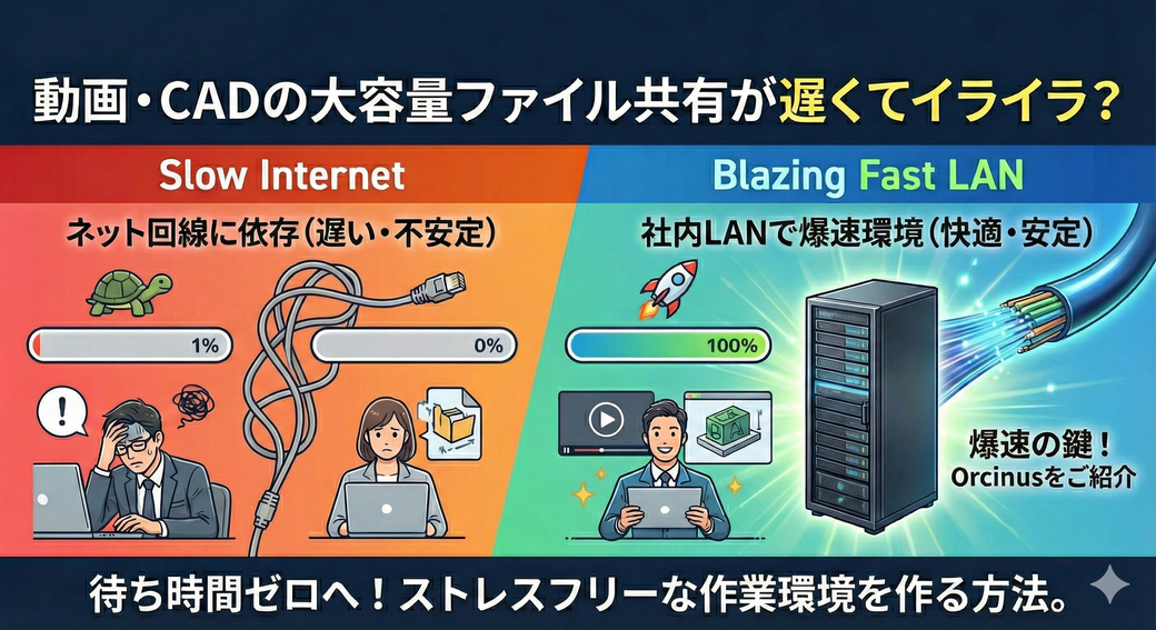 【大容量ファイル共有】クラウドが遅いなら社内LAN！動画・CADもサクサク動く「脱クラウド」のすすめ Thumbnail